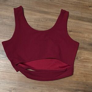 SHEIN Burgundy Crop Top